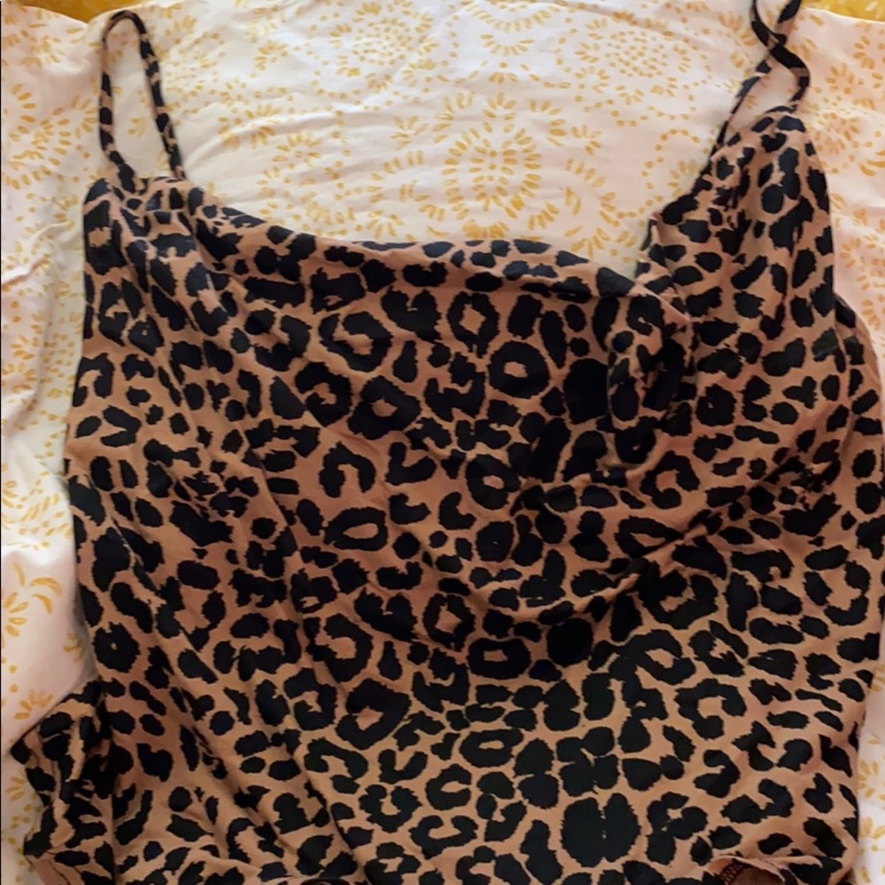 Leopard Cowl Neck Top